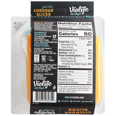 Violife Cheddar Slices - 50 Count