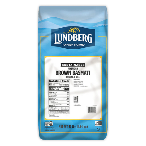 Lundberg Eco-Farmed Brown Basmati Rice, 25 lb