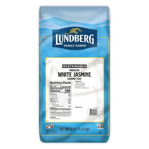 Lundberg Eco-Farmed Jasmine White Rice, 25 lb
