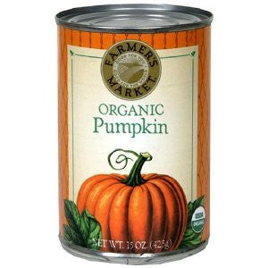 Farmer's Market Organic Pumpkin Puree 15 Oz. Cans (Pack of 6)