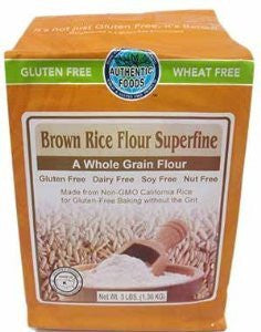 Authentic Foods Brown Rice Flour, Superfine - 3 Lb