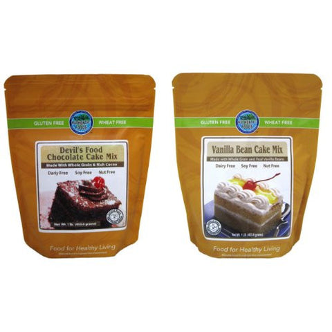 Authentic Foods Vanilla Bean Cake Mix & Devil's Food Chocolate Cake Mix - 2 Pack