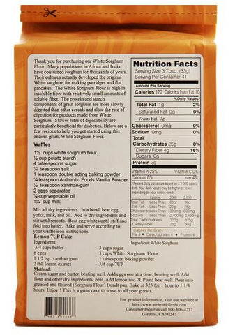 Authentic Foods Sorghum Flour - 3 lb