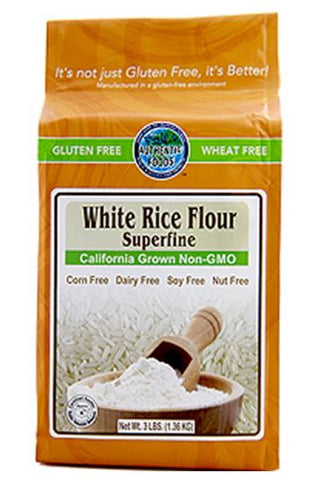 Authentic Foods White Rice Flour, Superfine - 3lb