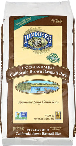 Lundberg Eco-Farmed Brown Basmati Rice, 25 lb
