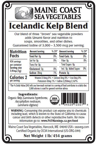 Organic Raw Icelandic Kelp Powder